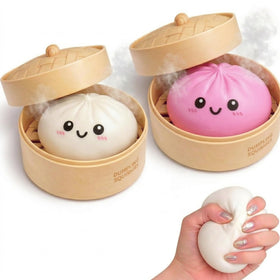 Partymelon dumpling squishy pair in a ribboned mystery box, perfect for gifting.