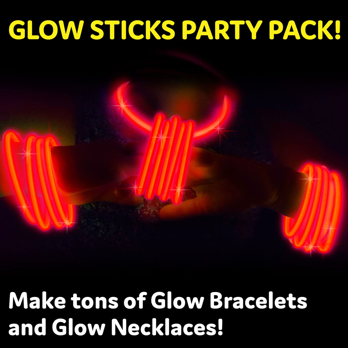 PartySticks 100-pack glow sticks provide long-lasting light for events