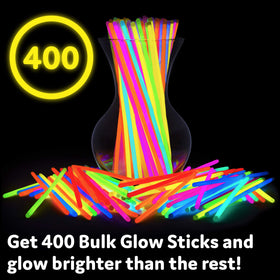 PartySticks 8-inch glow sticks fully lit for hours