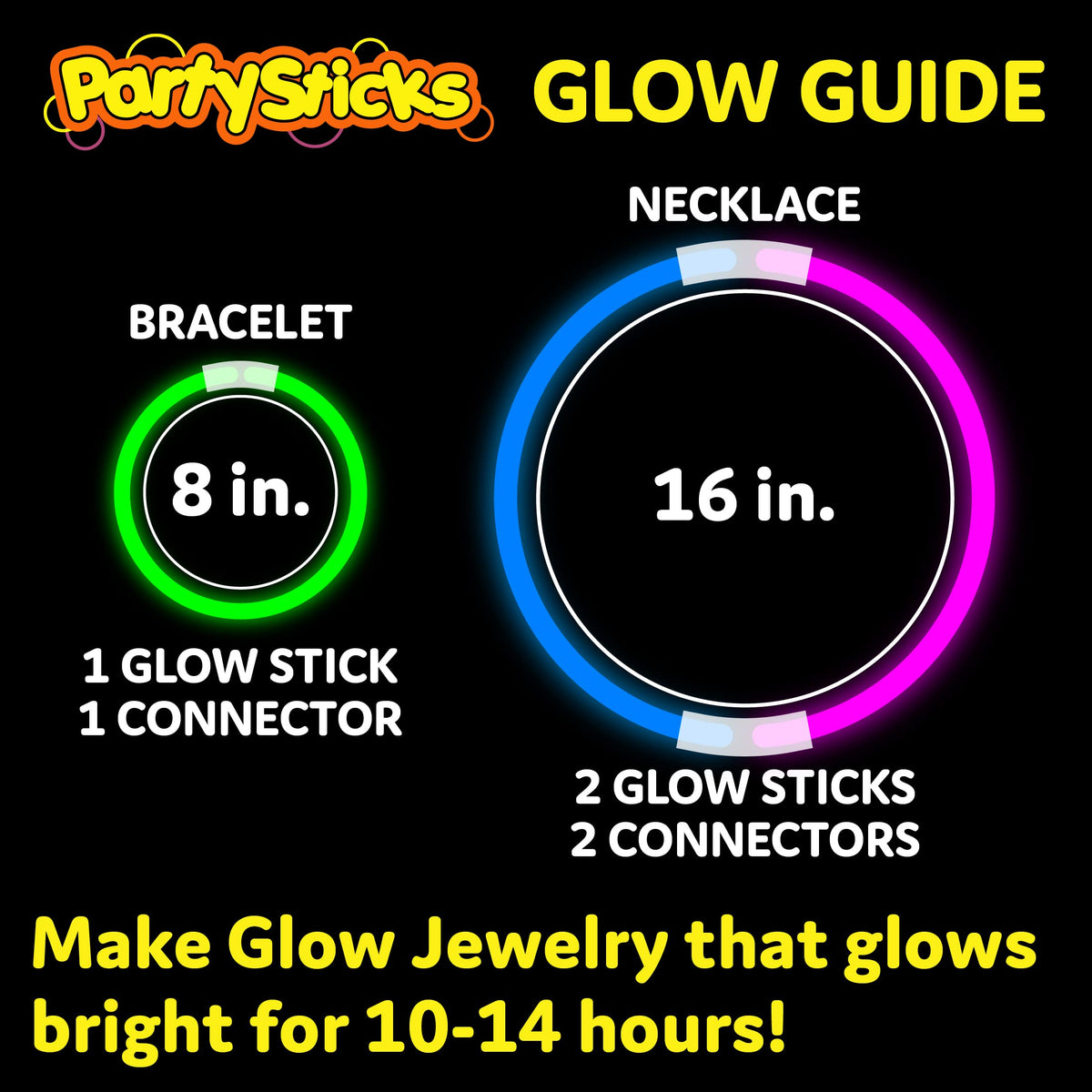 PartySticks connectors enable easy glow necklaces and bracelets