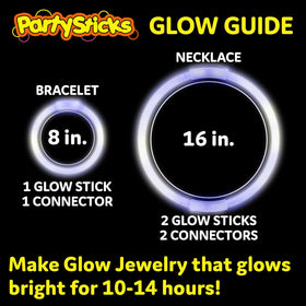 PartySticks glow sticks with connectors included for quick party setup