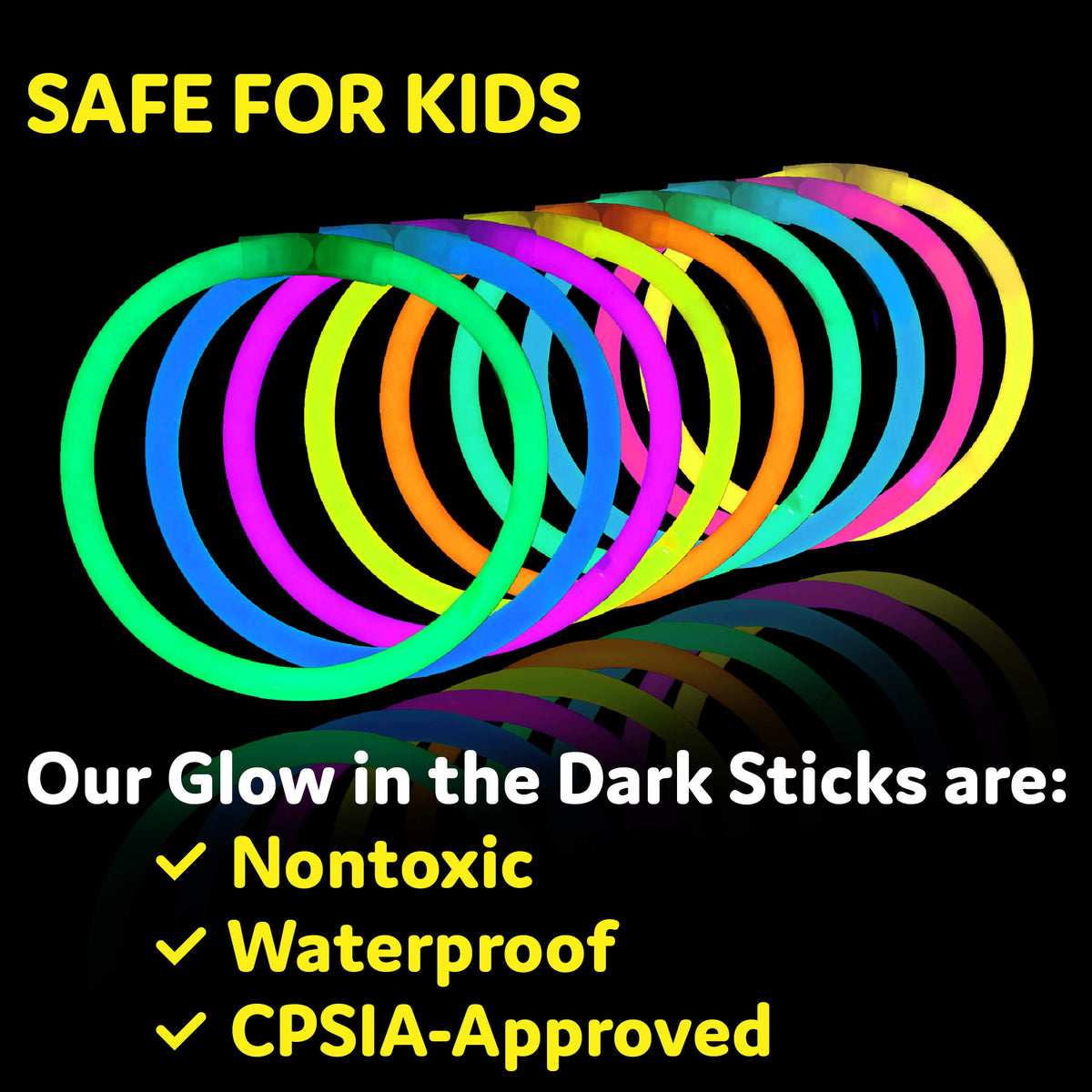 PartySticks Glow sticks for Halloween, birthdays, weddings and more