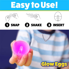 PartySticks safety and quality glow eggs suitable for kids ages 3+.