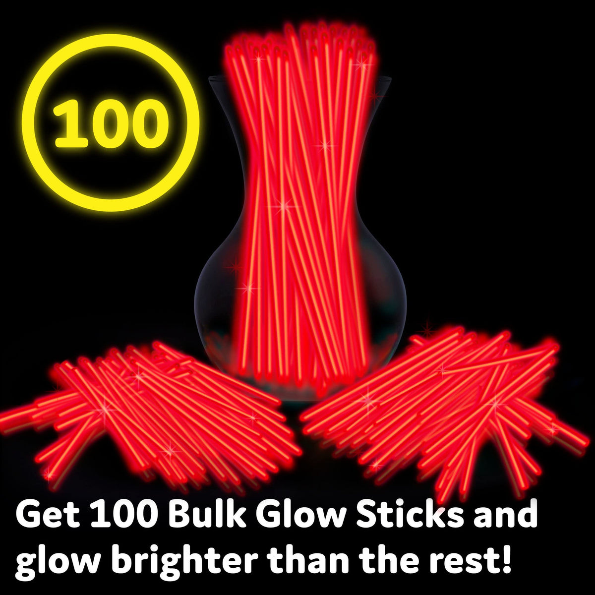PartySticks glow sticks waterproof, float in pool, ideal for aquatic parties