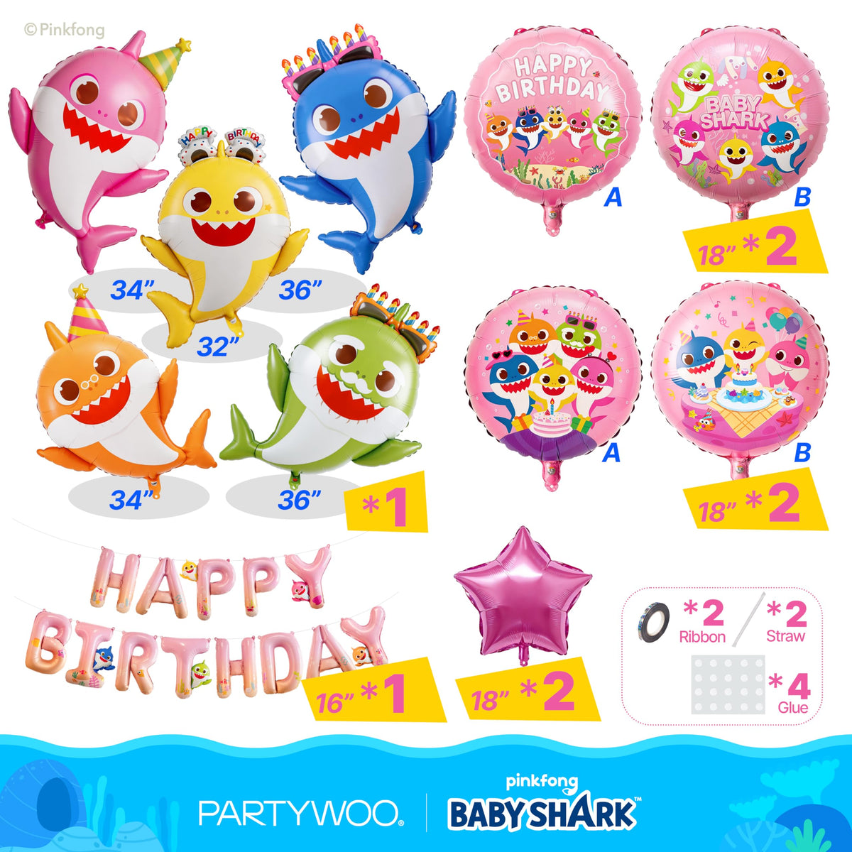 PartyWoo pink round balloons—solid color accents for cheerful party backdrops.