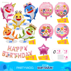PartyWoo pink round balloons—solid color accents for cheerful party backdrops.
