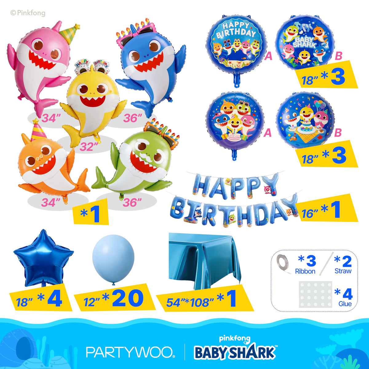 PartyWoo round blue balloons cluster for vibrant party decor.