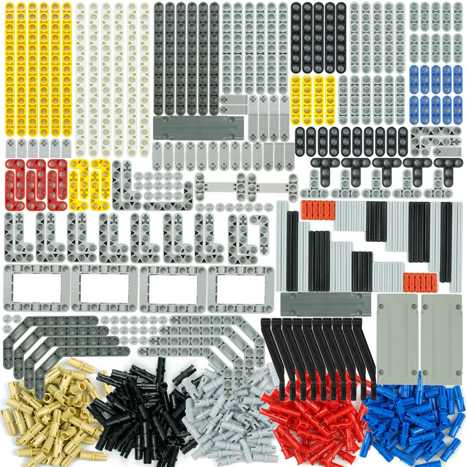 Pasacho 582pcs beams and axles set for versatile robot builds and custom frames.