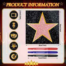 Pasimy movie star stickers round 2.2 inches for easy party labeling.
