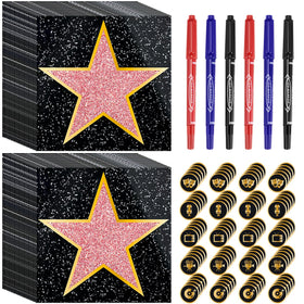 Pasimy movie star stickers square 11x11 inches for bold red carpet displays.