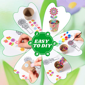 Pasimy paintbrushes and painting pots to inspire creativity and precise coloring.