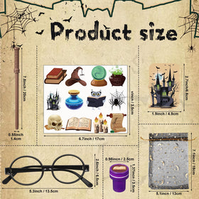 Pasimy wizard glasses frame prop for dress-up and display
