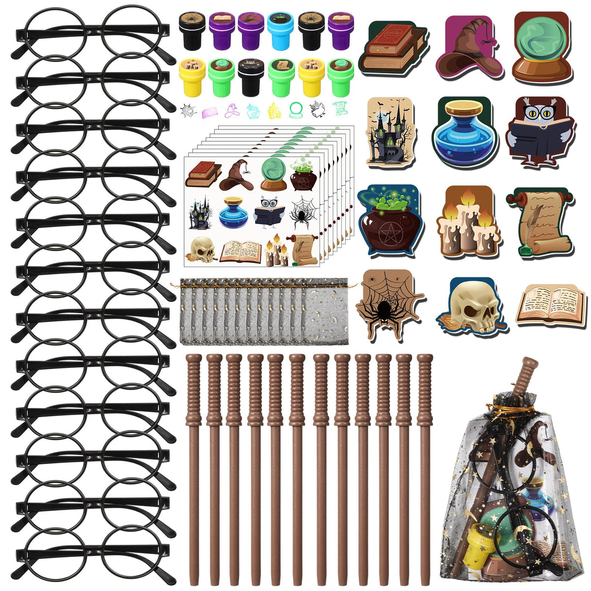 Pasimy wizard pencils in wand design for writing and dress-up fun