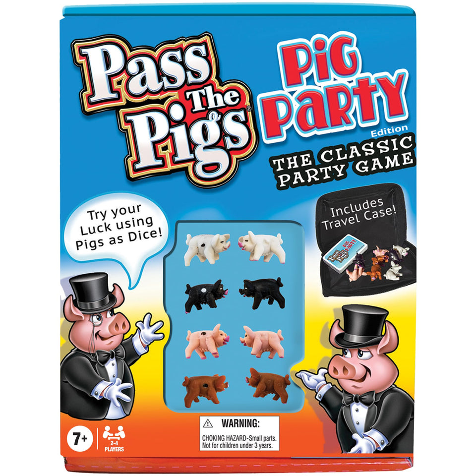 Pass the Pigs Pig Party Edition: eight pigs in play for quick rounds and social fun.