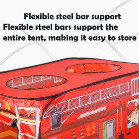 PASUXI fire truck pop-up tent collapsed storage for easy keeping