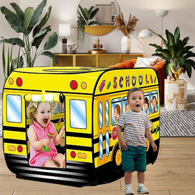 PASUXI Spacious play space inside the school bus tent for kids
