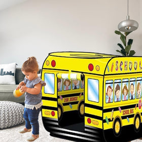 PASUXI School Bus Pop Up Tent with open door for easy entry