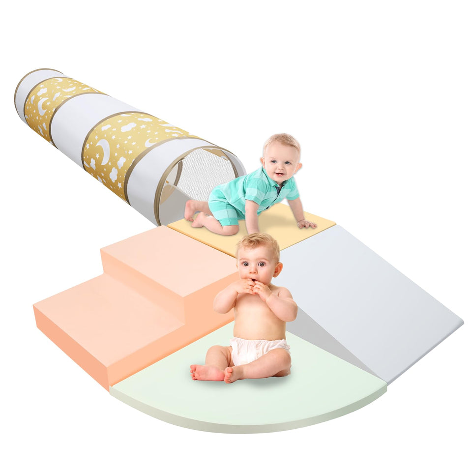 PATAZOK foam climbing blocks 5-piece set shown for safe, active toddler play.