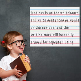 Patelai 2 Pcs Jumbo Magnetic Notebook Paper — 22 x 17 in Dry Erase Strips for Whiteboards