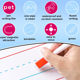 Patelai 2 Pcs Jumbo Magnetic Notebook Paper — 22 x 17 in Dry Erase Strips for Whiteboards