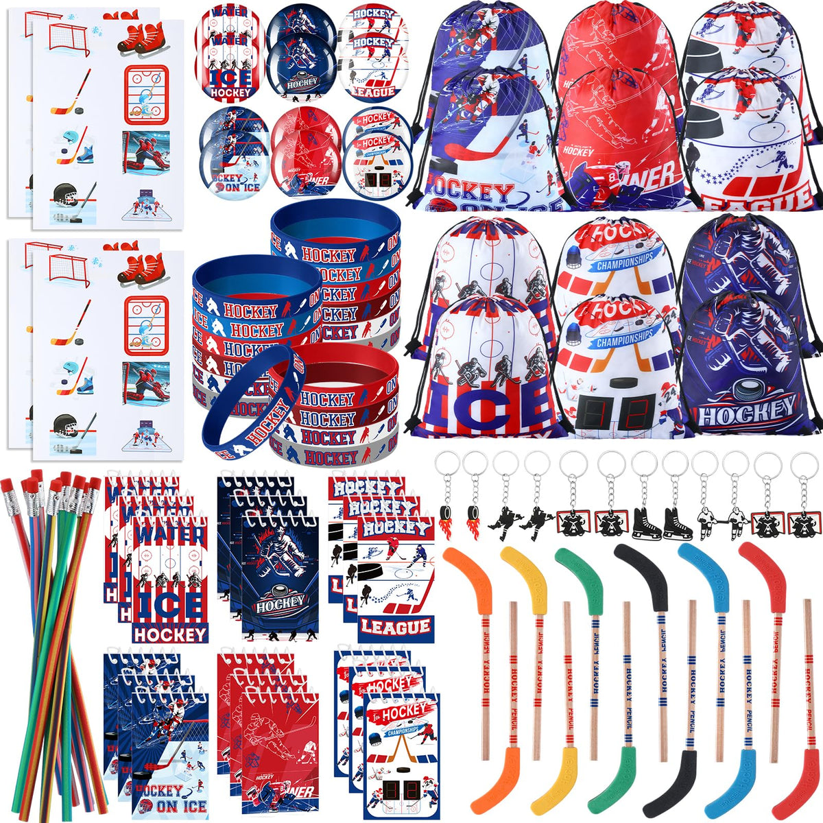 Paterr hockey drawstring bags ideal for party favors and easy gift collection.