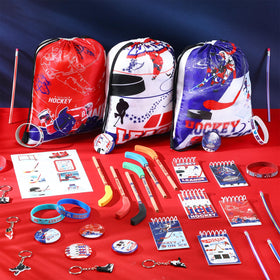 Paterr hockey bookmarks and stickers support reading and imaginative games.