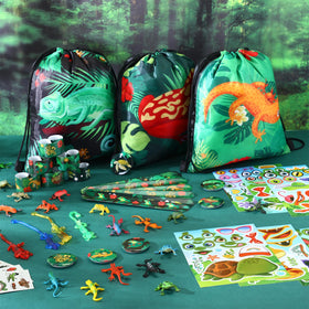 Paterr reptile lizard toys bring interactive fun to the celebration.
