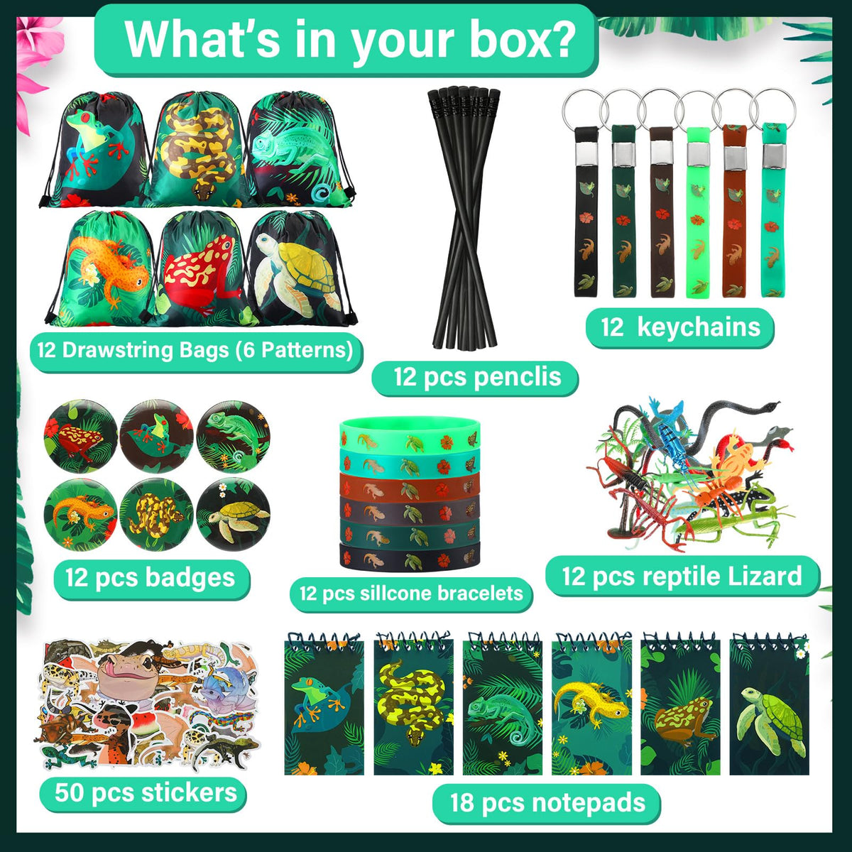 Paterr reptile mini notebooks as charming party favors and keepsakes