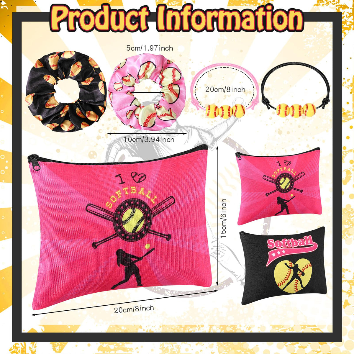 Paterr softball bracelets add color and comfortable wear to outfits.
