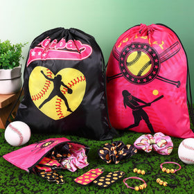 Paterr softball makeup bag set keeps essentials organized at events.