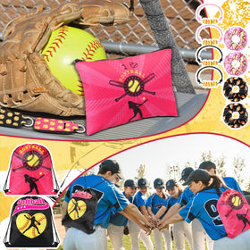 Paterr softball party supplies pack coordinates with themed décor.