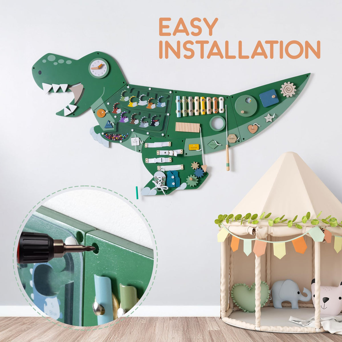 PATHFINDER PANDAS includes pre-drilled holes and mounting hardware for quick setup.
