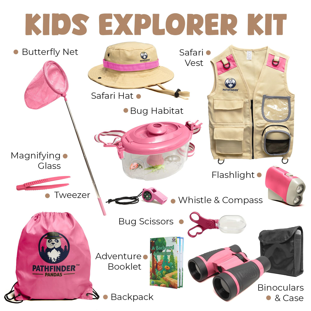 Pathfinder Pandas flashlight adds safe exploration at dusk in the yard.