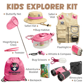 Pathfinder Pandas flashlight adds safe exploration at dusk in the yard.