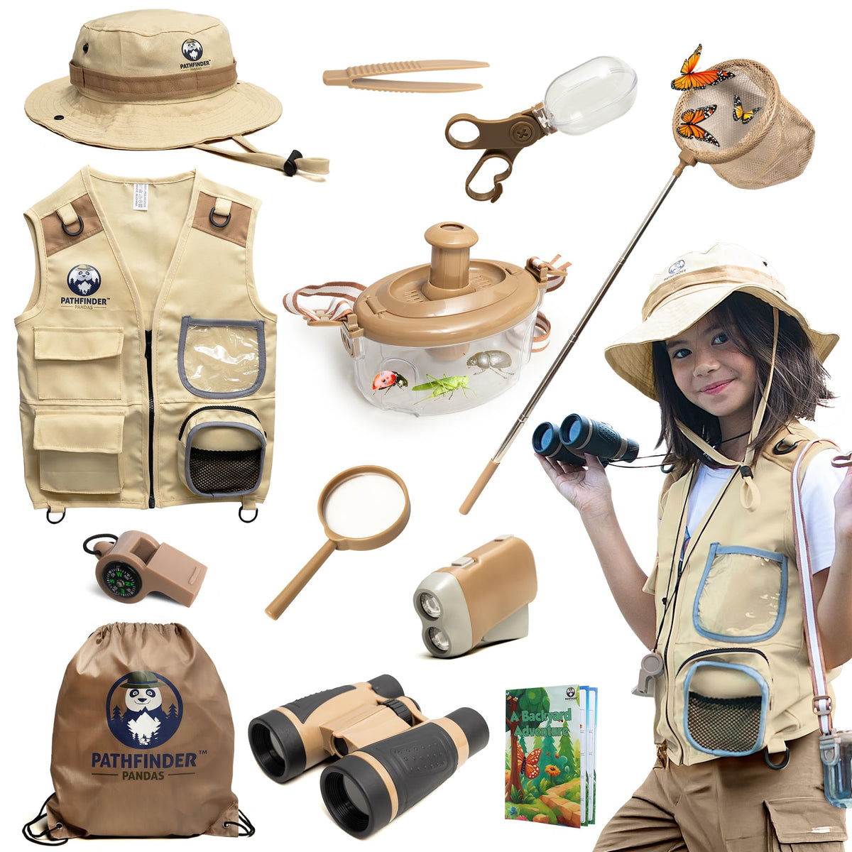 PATHFINDER PANDAS kids explorer kit with bug-catching gear for hands-on outdoor discovery.
