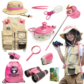 Pathfinder Pandas explorer vest ready for backyard safari adventures.