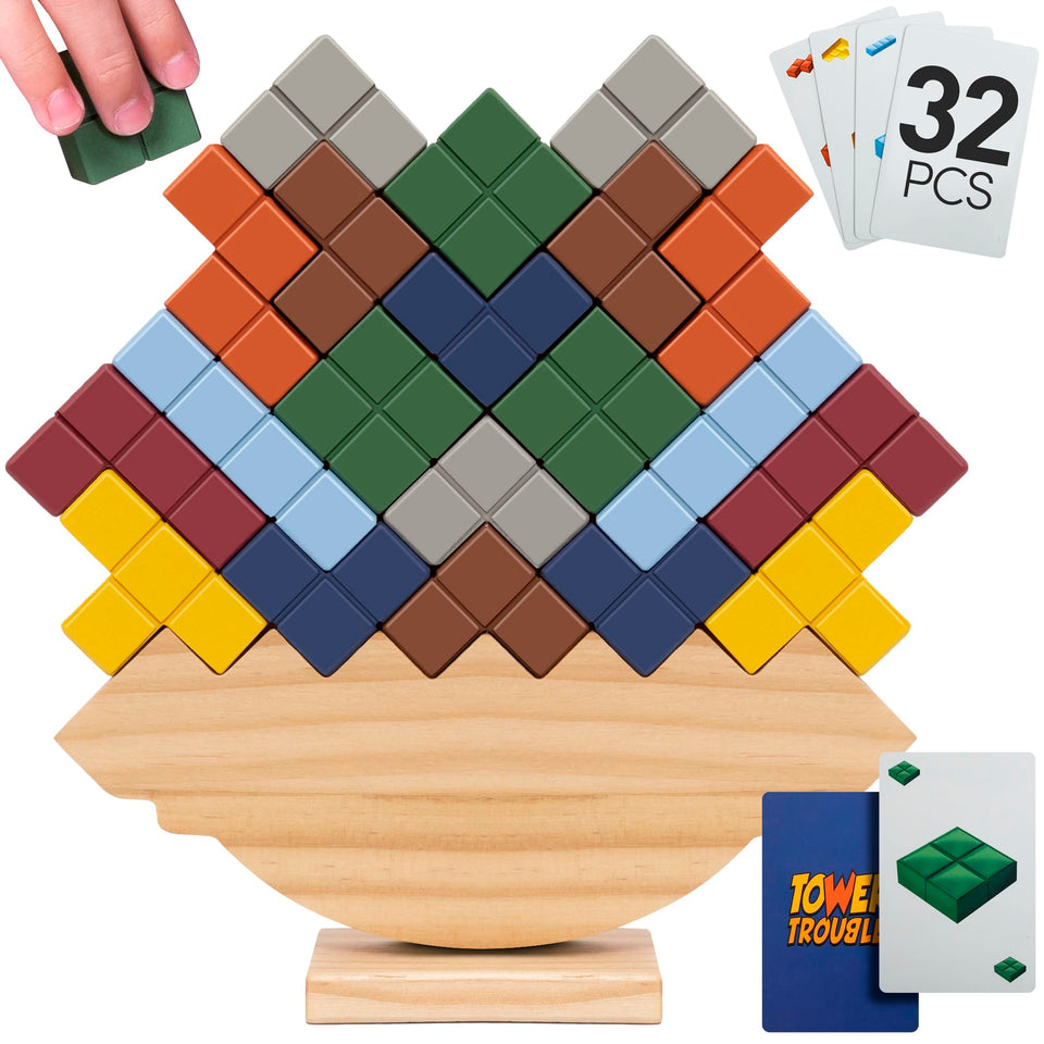 Pathfinder Pandas Tower Stack base set provides a sturdy foundation for family fun.