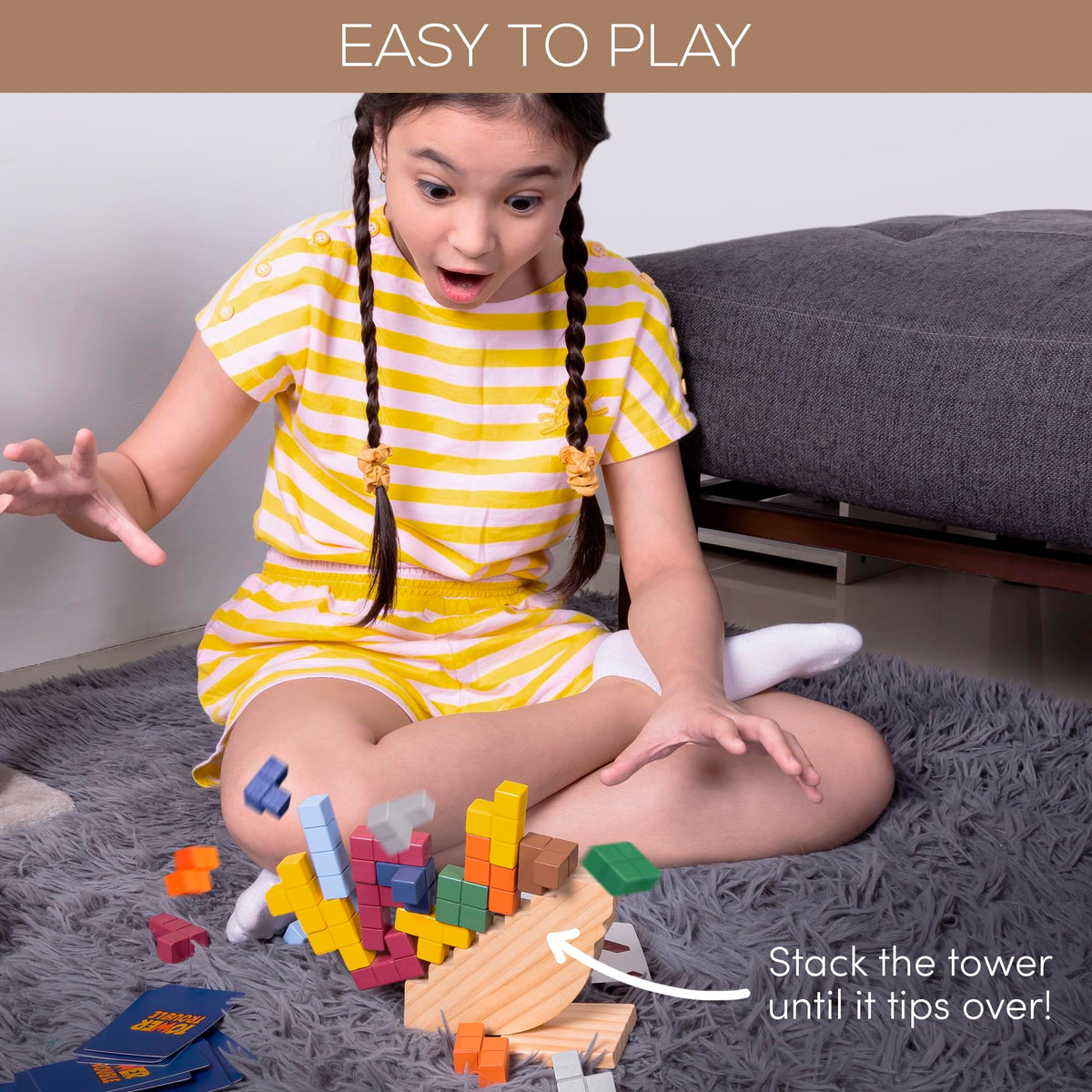 Pathfinder Pandas Tower Stack cards add challenge and variety for focused play.