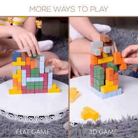 Pathfinder Pandas Tower Stack packaging highlights eco-friendly wood and ready-to-play set.