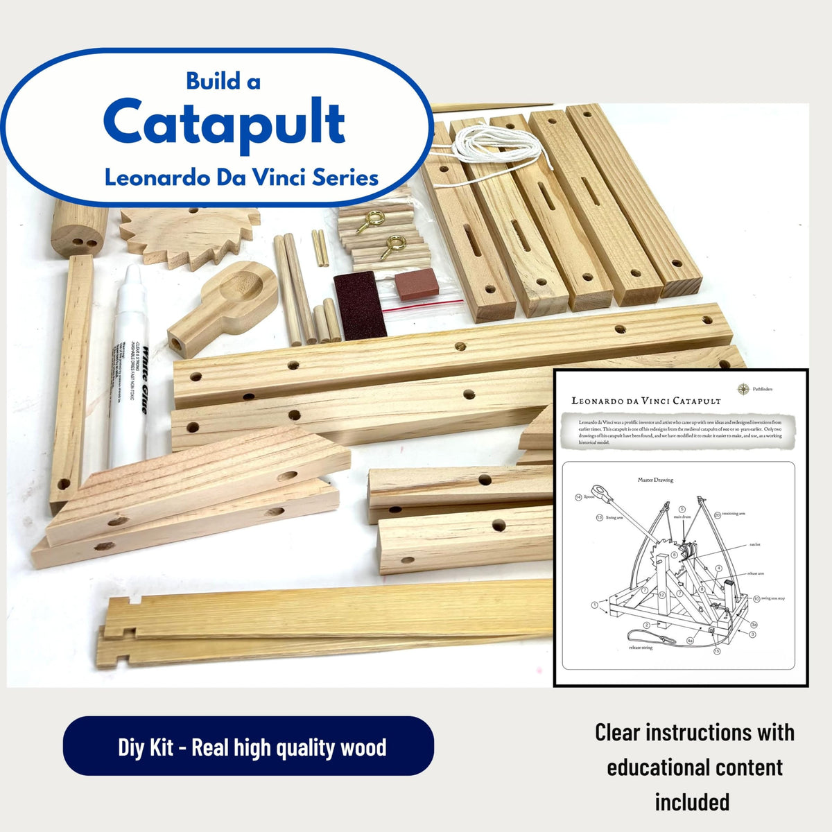PATHFINDERS Leonardo catapult tension-lever mechanism enabling smooth aim and launch