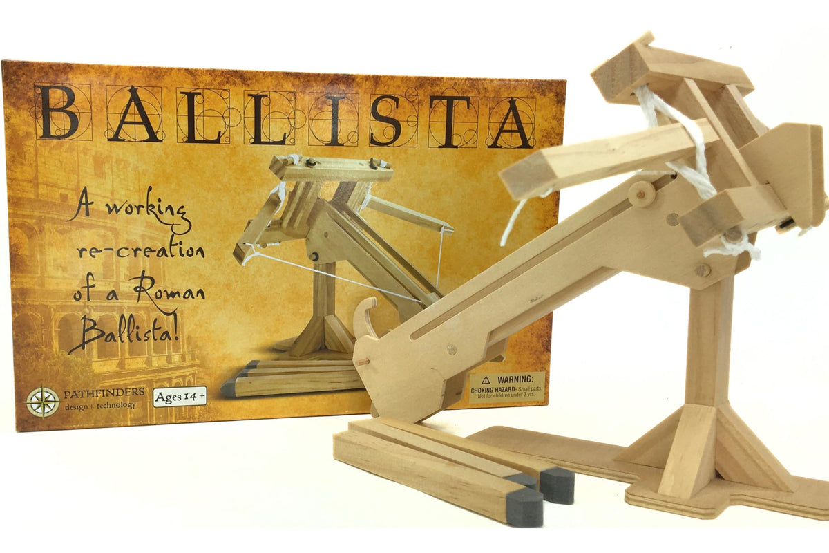 Pathfinders Roman Ballista crossbow kit cover invites hands-on engineering exploration.