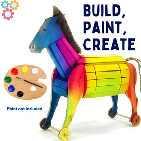 Pathfinders Trojan Horse model fully assembled for classroom demonstration.