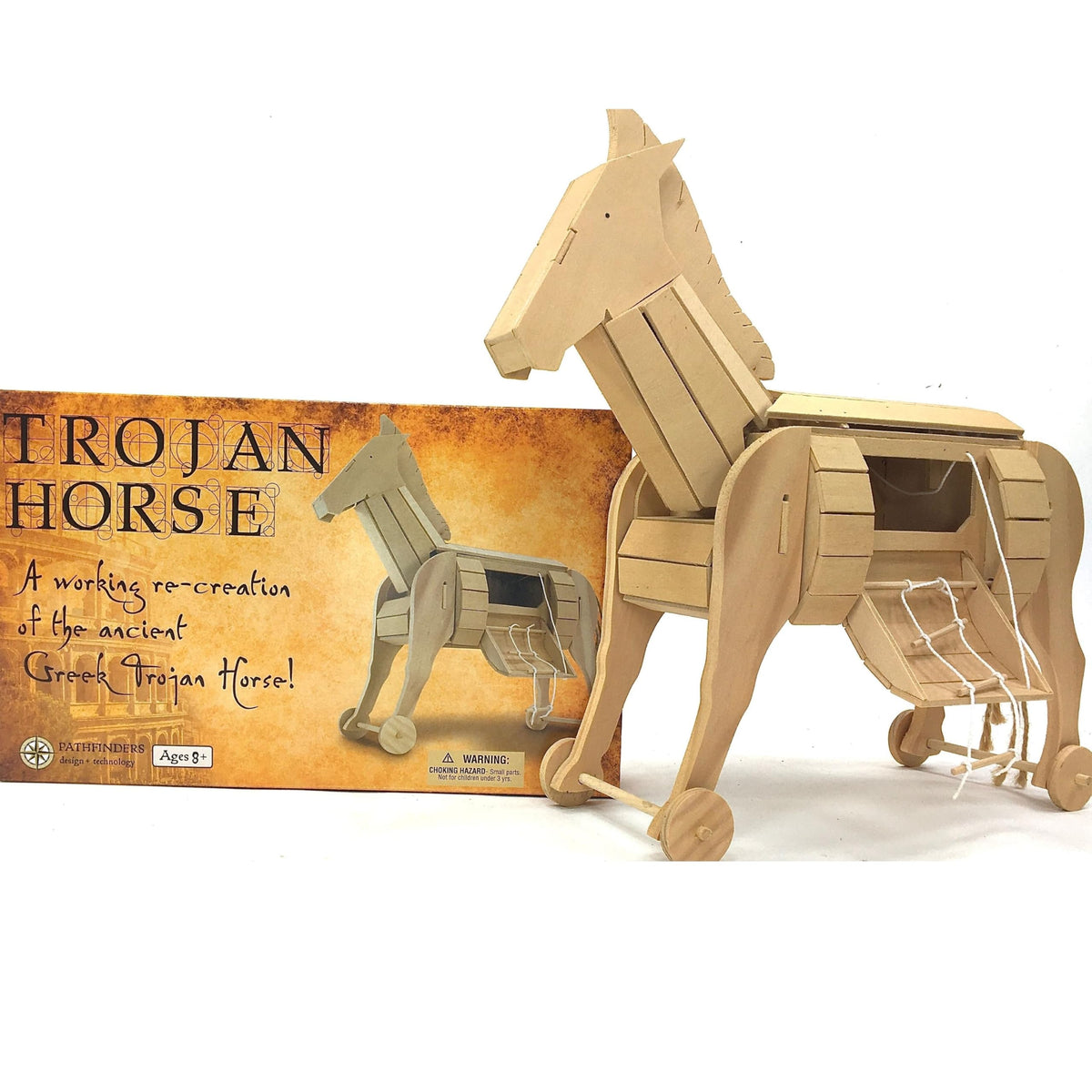 Pathfinders Trojan Horse model assembly for hands-on STEM learning.