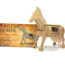 Pathfinders Trojan Horse model assembly for hands-on STEM learning.