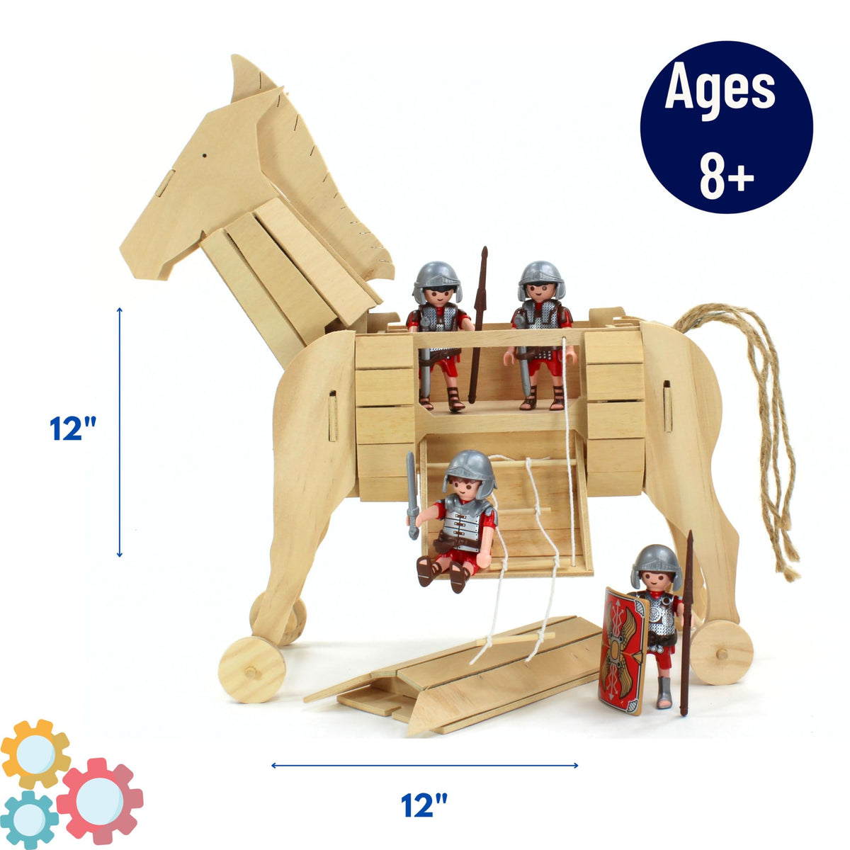 Pathfinders Trojan Horse wood materials highlight eco-friendly design.