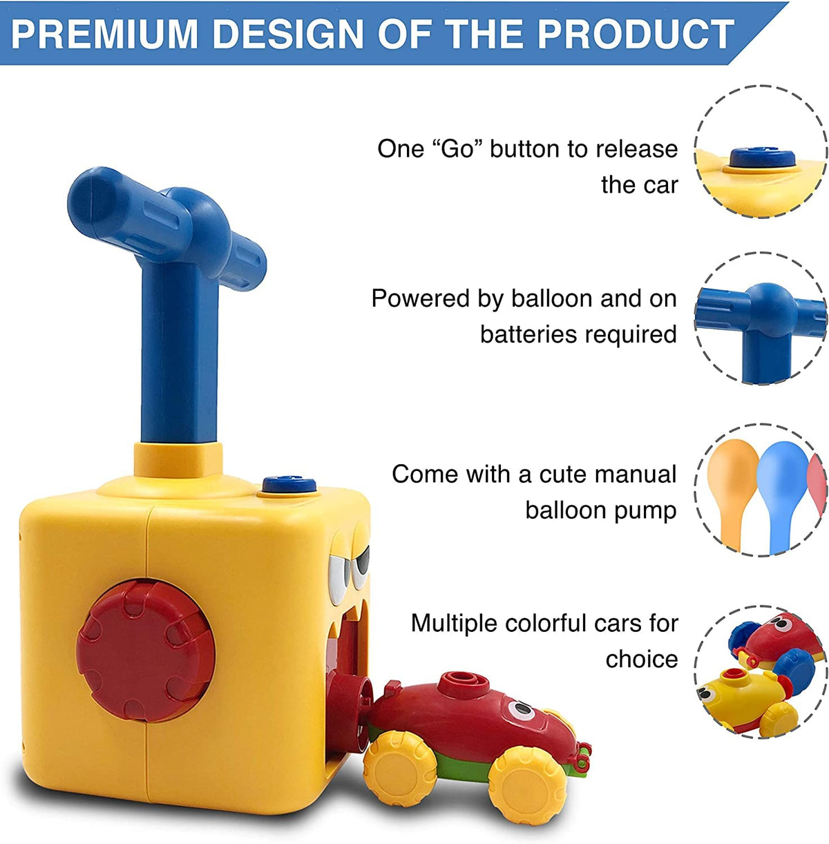 PATHOSIO PETS Balloon Powered Car Assembly Step guides safe setup