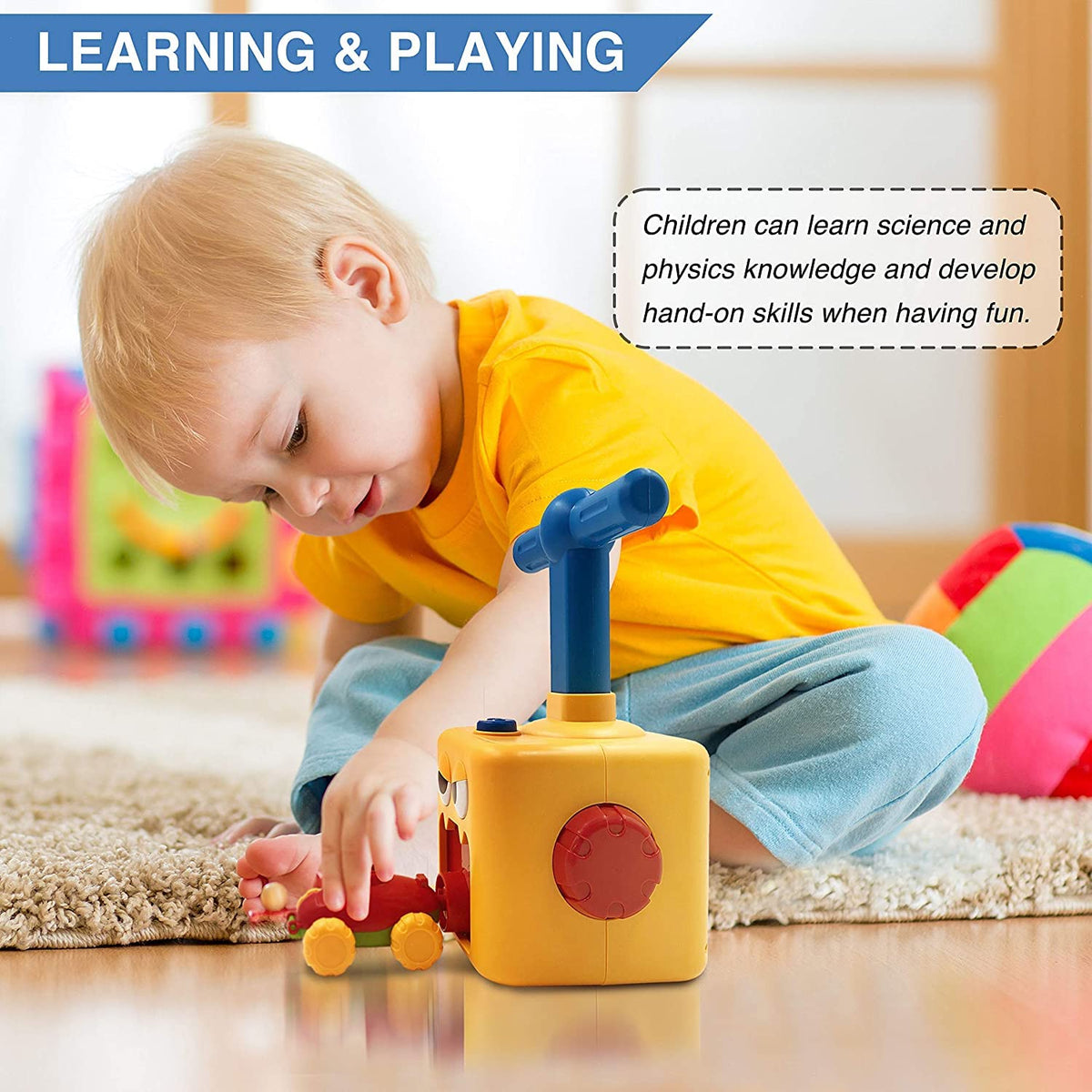 PATHOSIO PETS Balloon Powered Car Safety Materials reassure parents