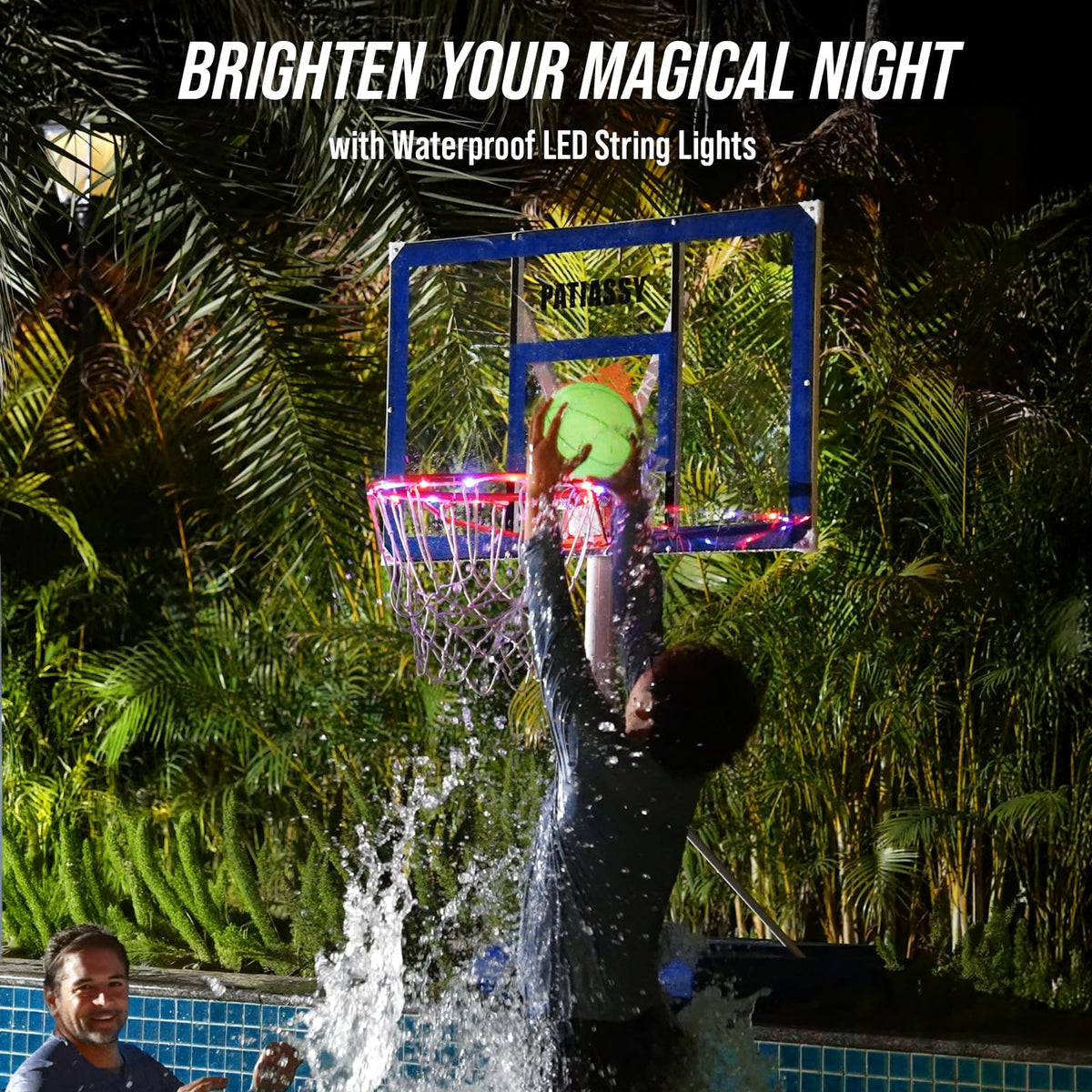 Patiassy fillable 13-gallon base supports water or sand for stability