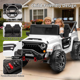 Patikuin 24V ride-on car with LED lights for night-time fun.