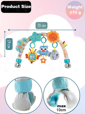 Pau1Hami1ton Elephant bell stroller toy with bell encourages auditory curiosity.
